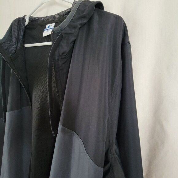 NEW Starter XL 46-48 Woven Jacket Water Repellent Men's Hooded full zip NOS NWT - Picture 9 of 13